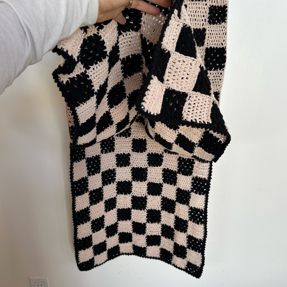 Cleobella Danika Crochet Dress Checkered Black/White Size XS - Picture 6 of 10